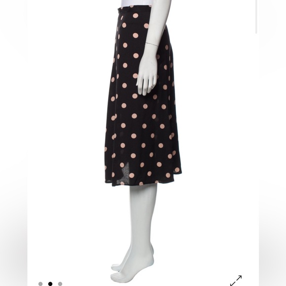 Reformation Polka Dot Print Knee-Length Skirt - Picture 3 of 3